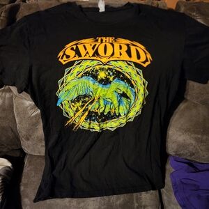 The Sword Metal Band Lazer Hawk Bird Shirt Large